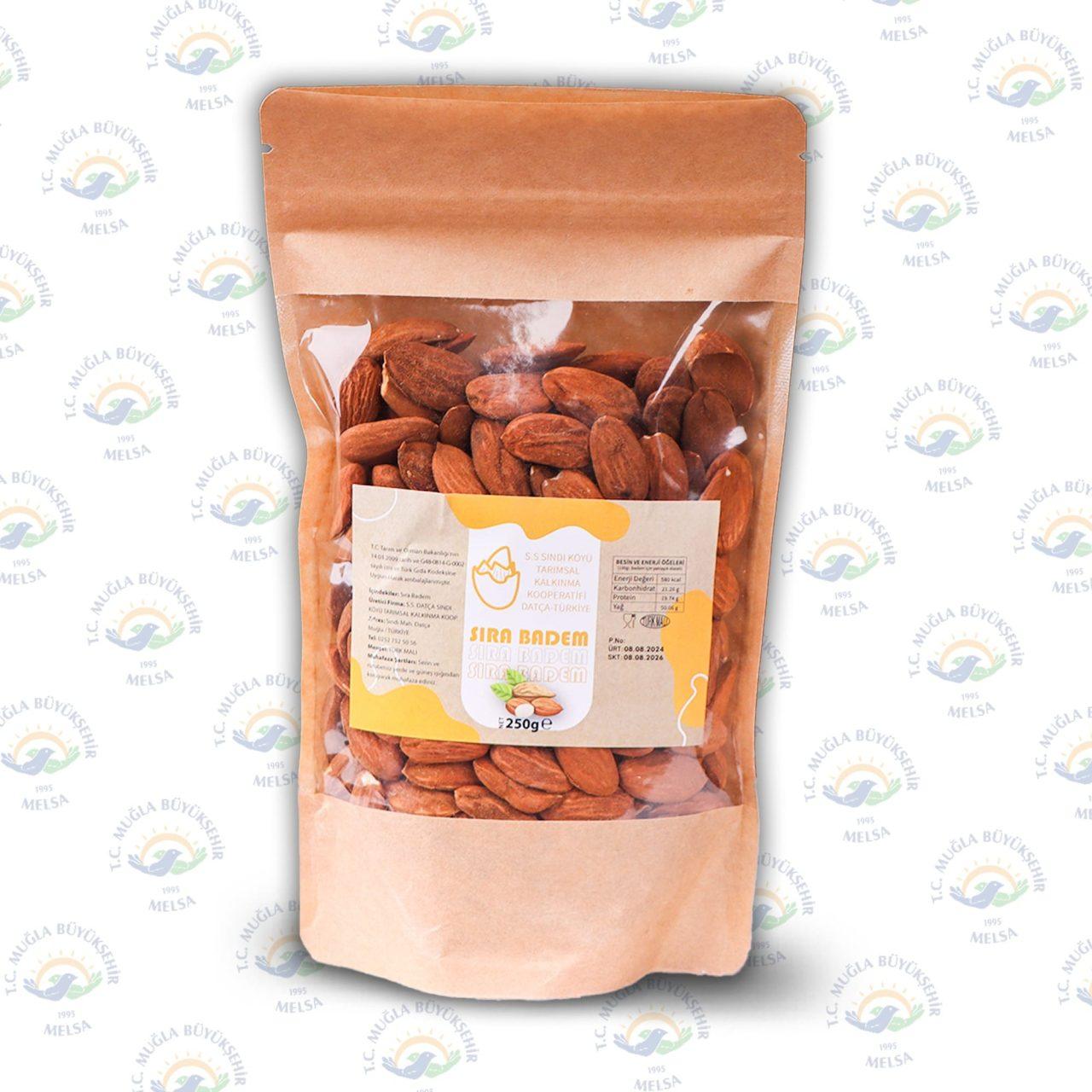 sındı-çiğ-badem-250gr Sındı-Koop Datça Çiğ Badem 250gr - Görsel 1