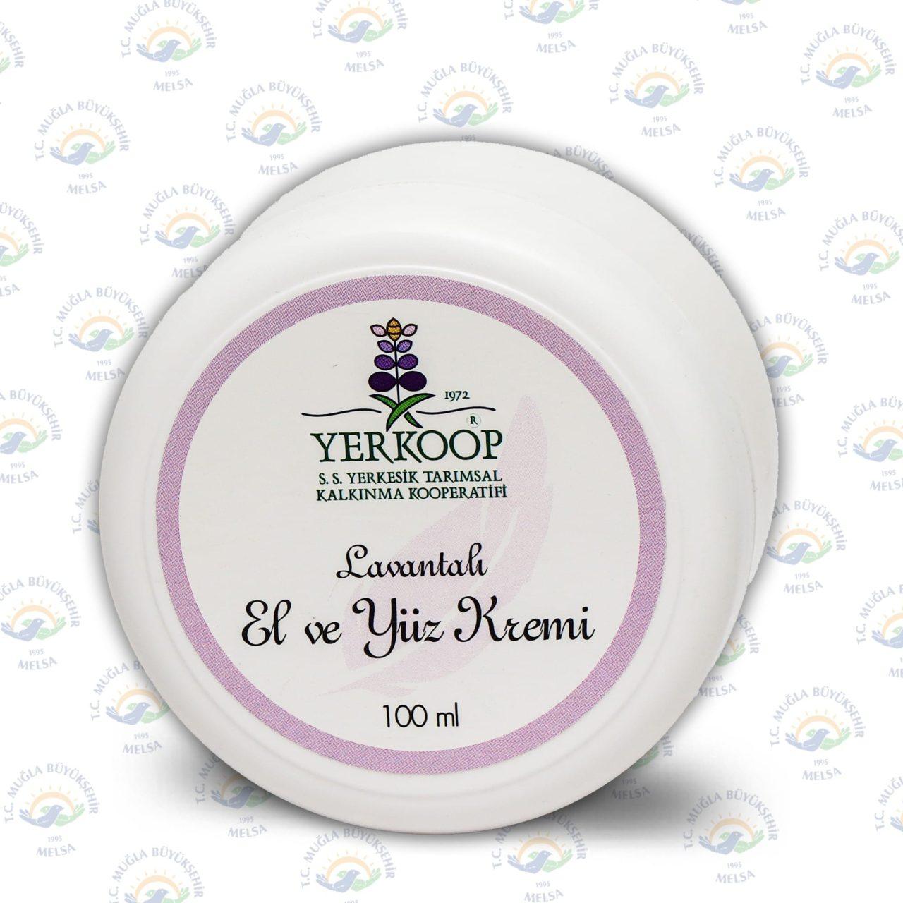 yer-koop-lavantalı-el-yüz-kremi 100 ml S.S. Yerkesik Tarımsal Kalkınma Kooperatifi Lavantalı El ve Yüz Kremi