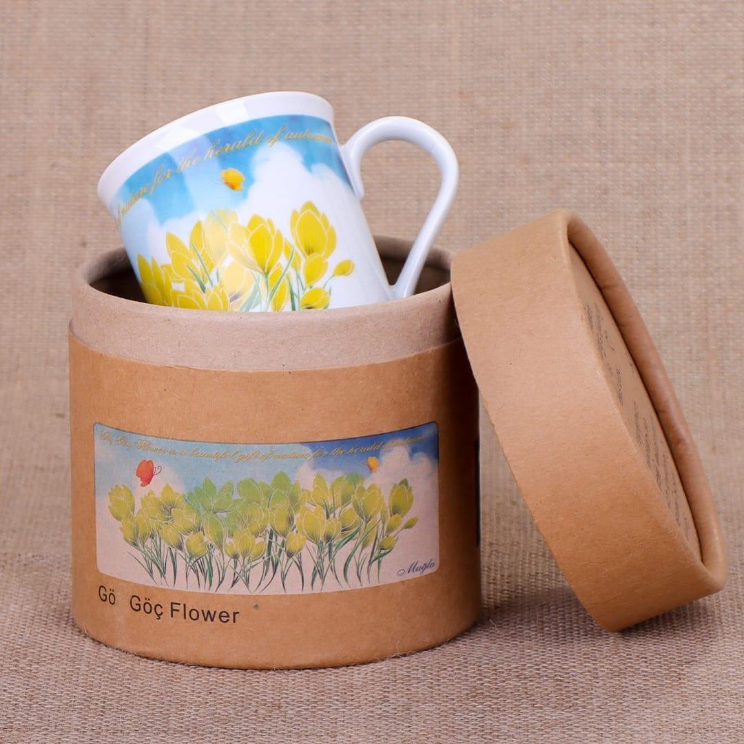 muggöç1 MELSA Göç Göç Çiçeği Tasarımlı Porselen Mug - Görsel 1