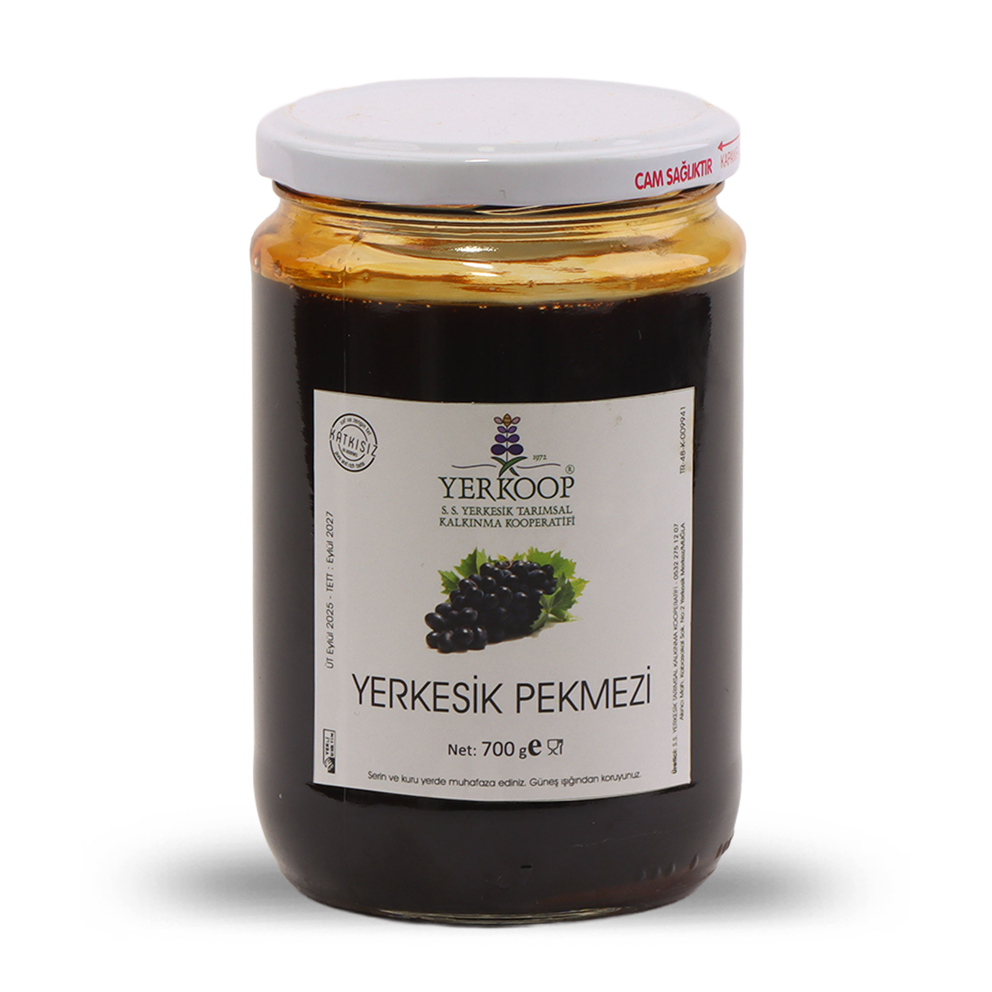 pekmezz1 Yer-Koop Yerkesik Pekmezi Cam Kavanoz 700gr - Görsel 1