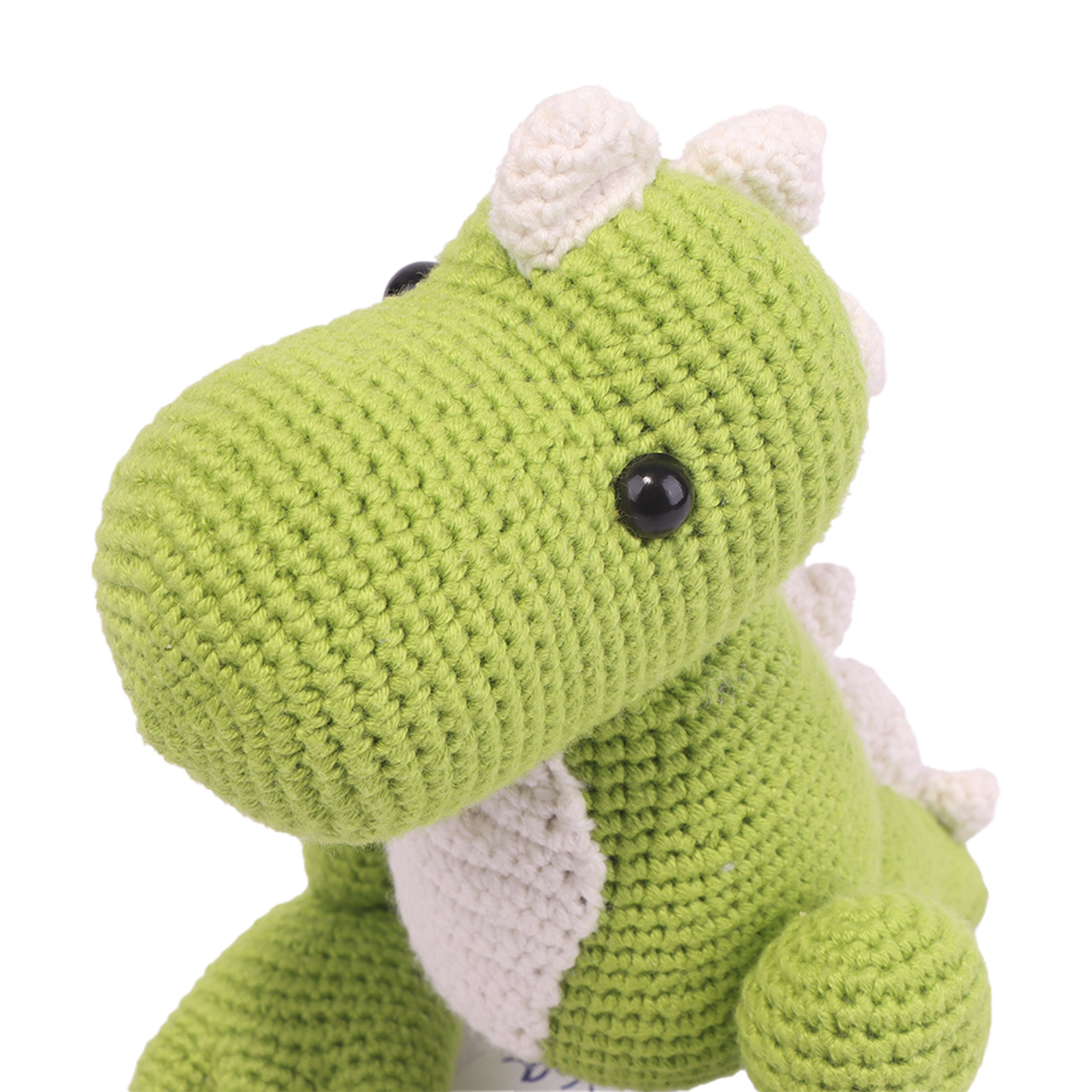 dino-1 El Yapımı Amigurumi Yeşil Dinozor Oyuncak - Görsel 1