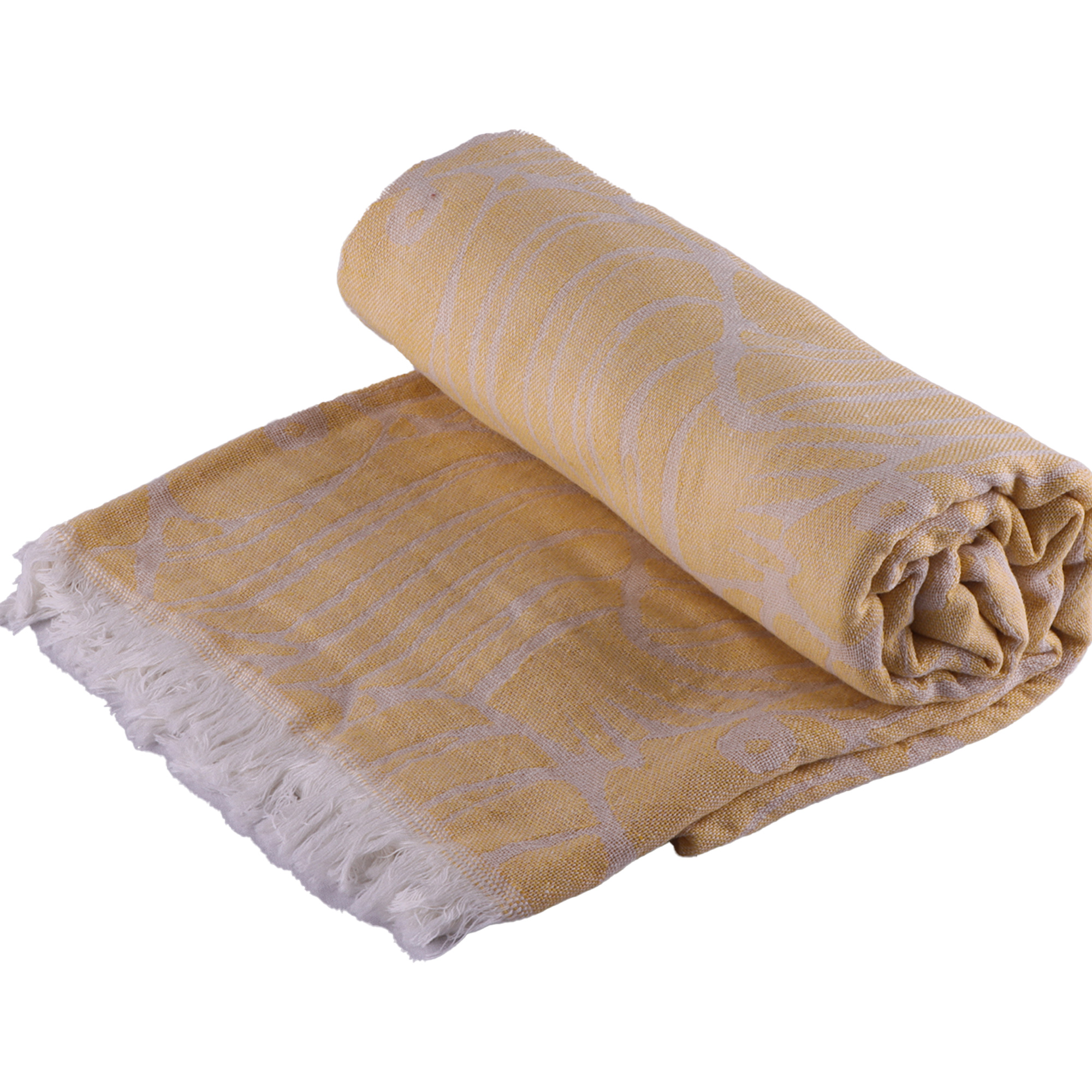sarı-1 %100 Pamuk Sarı Peştemal - Görsel 1